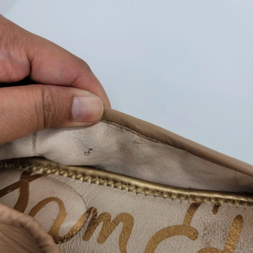 SAM EDELMAN Florence Ballet Flats in Nude Leather Size 8M - Picture 12 of 13